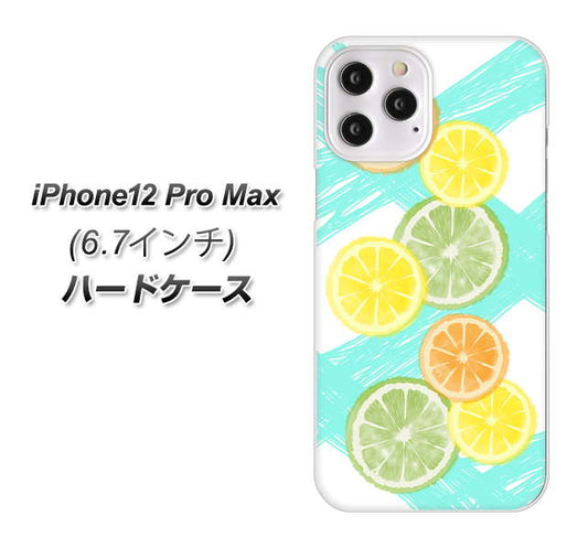 iPhone12 Pro Max 高画質仕上げ 背面印刷 ハードケース 【YJ183 オレンジライム】