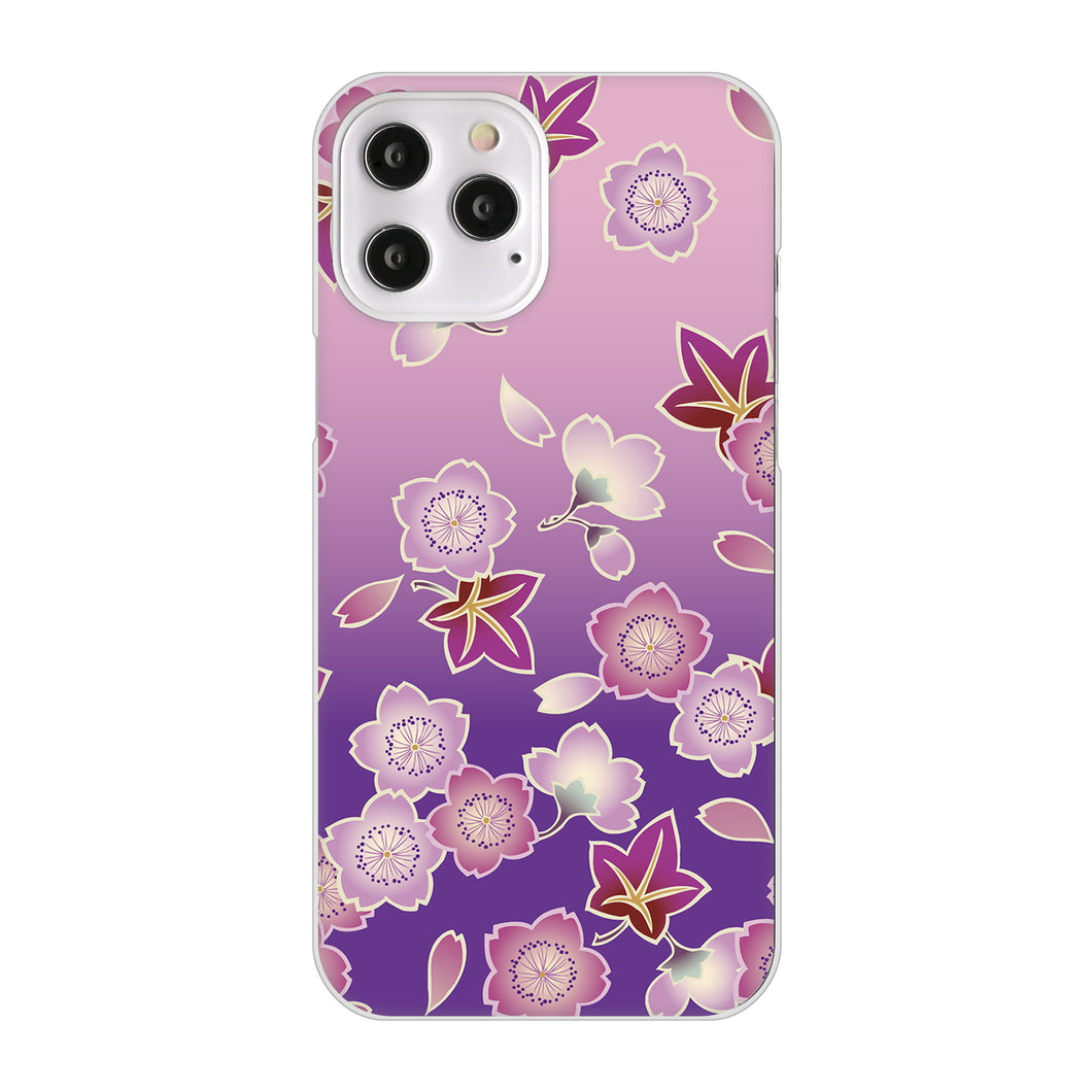 iPhone12 Pro Max 高画質仕上げ 背面印刷 ハードケース 和花柄