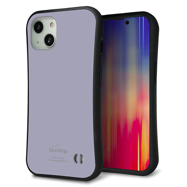 iPhone13 スマホケース 「SEA Grip」 グリップケース Sライン 【KM930 くすみカラー グレー】 UV印刷