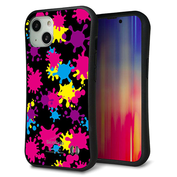 iPhone13 スマホケース 「SEA Grip」 グリップケース Sライン 【MA877 ペイントブラック】 UV印刷