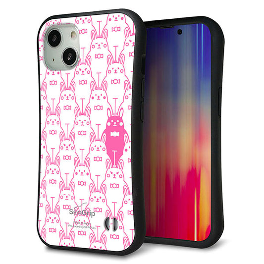 iPhone13 スマホケース 「SEA Grip」 グリップケース Sライン 【MA914 パターン ウサギ】 UV印刷