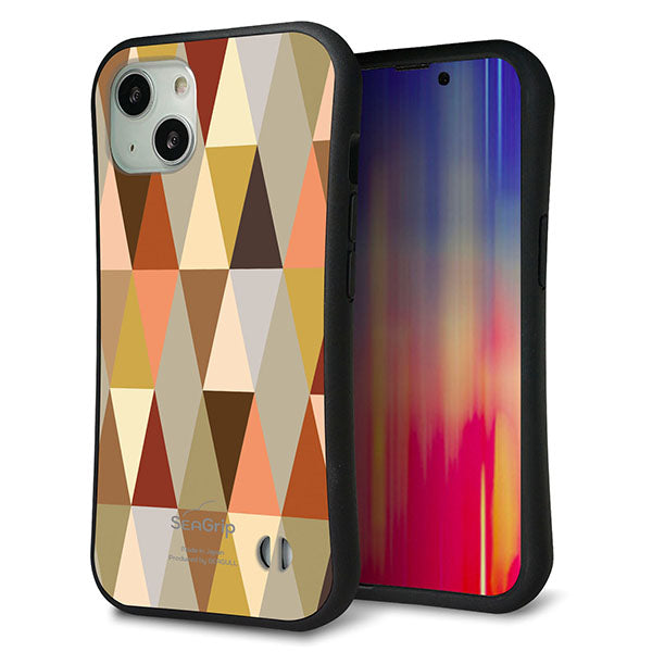 iPhone13 スマホケース 「SEA Grip」 グリップケース Sライン 【MG802 マルチブラウン】 UV印刷