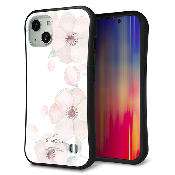 iPhone13 スマホケース 「SEA Grip」 グリップケース Sライン 【SC948 ドゥ・フルール(ホワイト)】 UV印刷