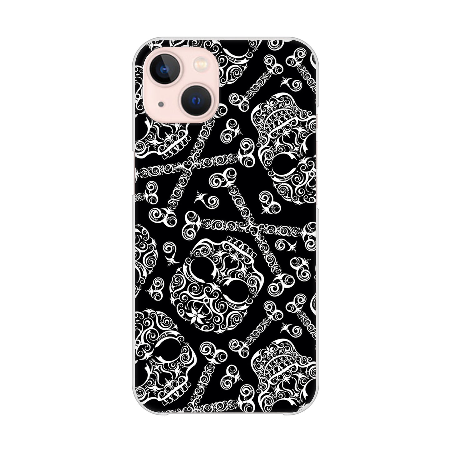 iPhone13 高画質仕上げ 背面印刷 ハードケース 【363 ドクロの刺青】