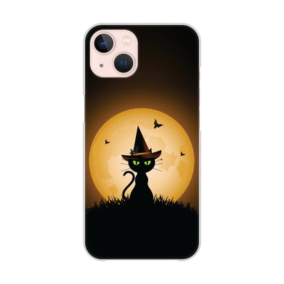iPhone13 高画質仕上げ 背面印刷 ハードケース 夜とネコ
