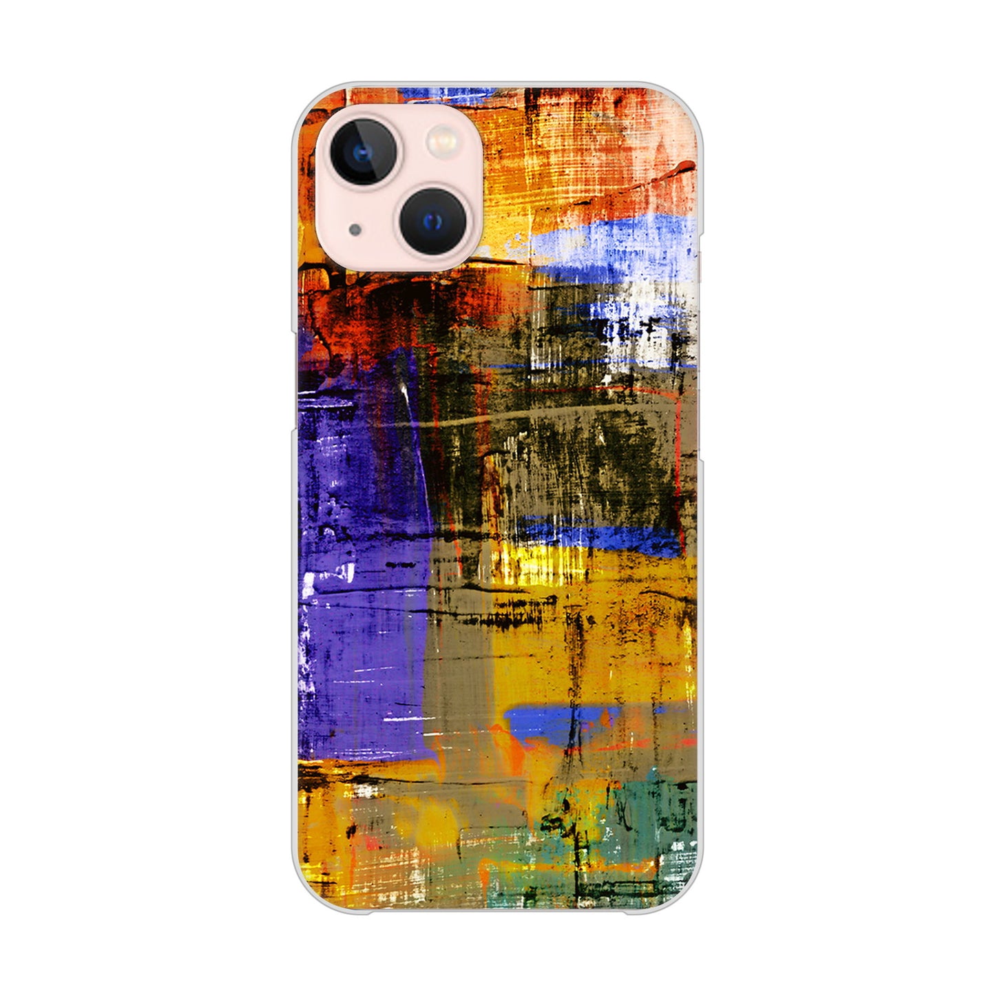 iPhone13 高画質仕上げ 背面印刷 ハードケース 【609 クラッシュアートBL】