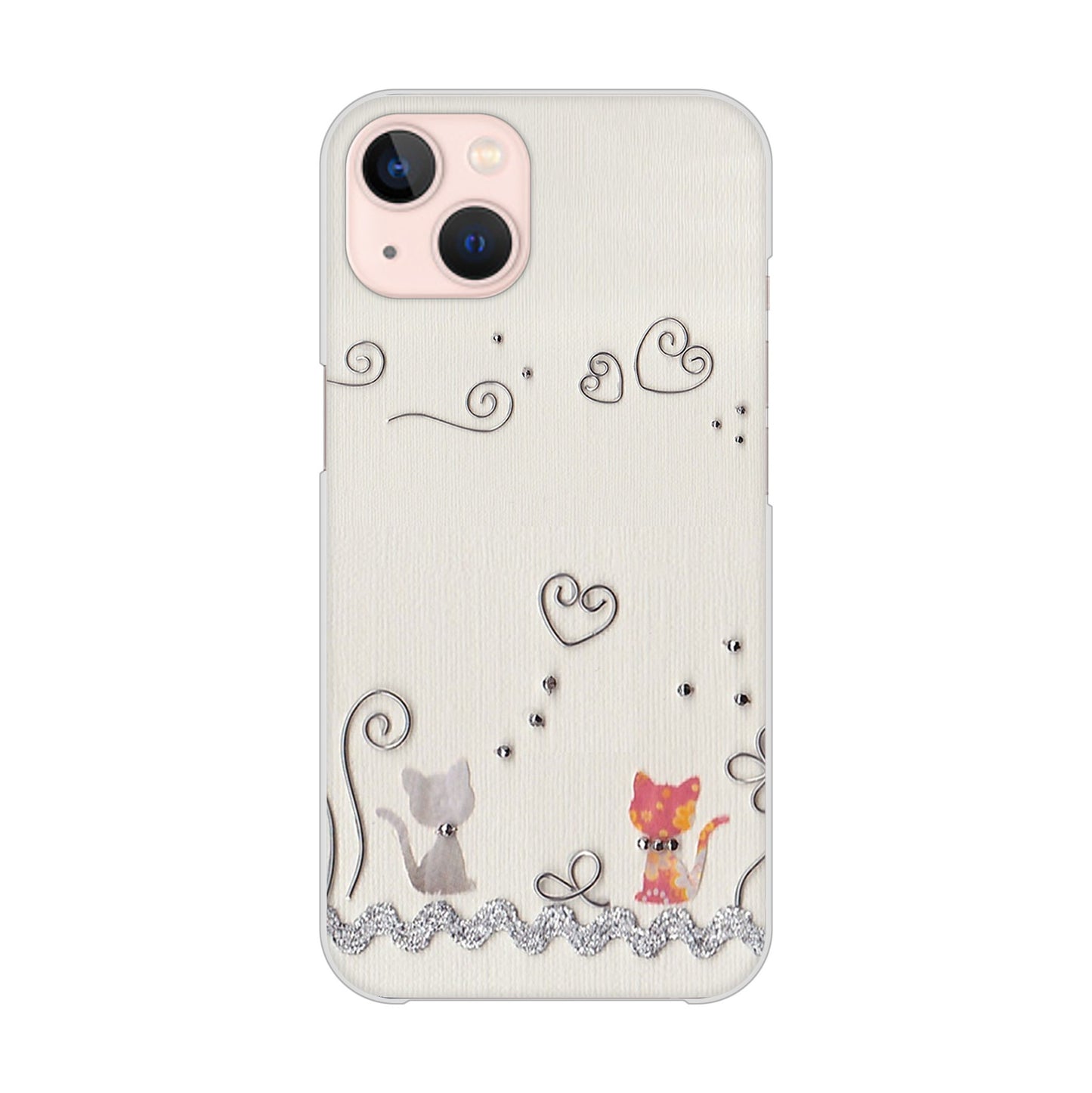 iPhone13 高画質仕上げ 背面印刷 ハードケース クラフト写真ネコ