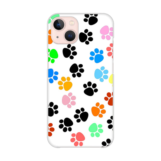 iPhone13 高画質仕上げ 背面印刷 ハードケース 【1108 あしあとカラフル】