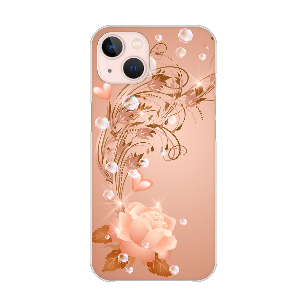 iPhone13 高画質仕上げ 背面印刷 ハードケース ロマンチックなバラ