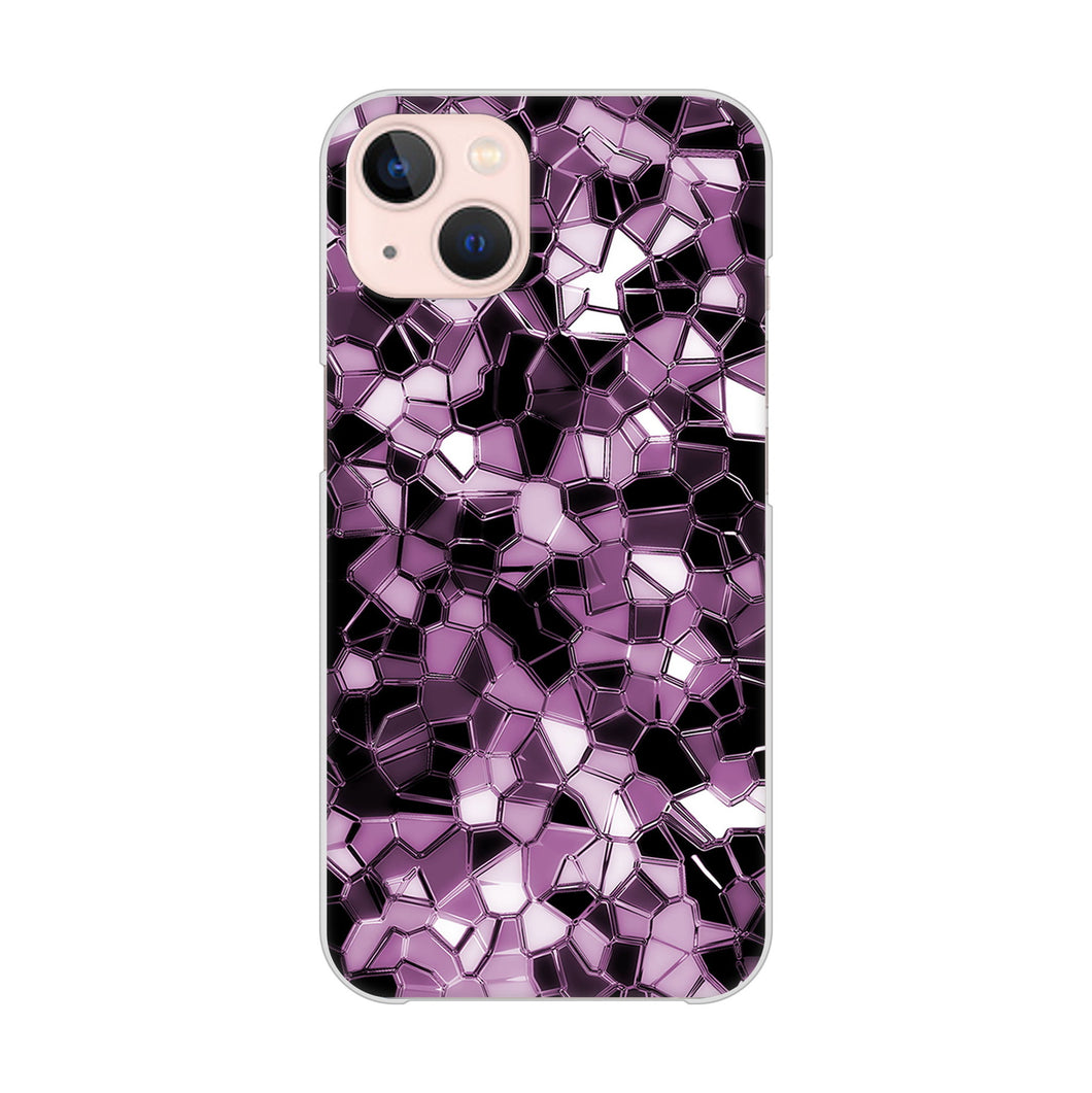 iPhone13 高画質仕上げ 背面印刷 ハードケース 【EK837 テクニカルミラーパープル】