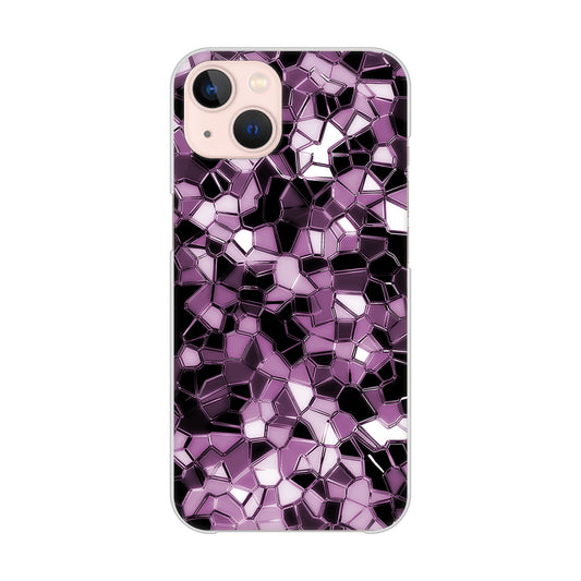 iPhone13 高画質仕上げ 背面印刷 ハードケース 【EK837 テクニカルミラーパープル】
