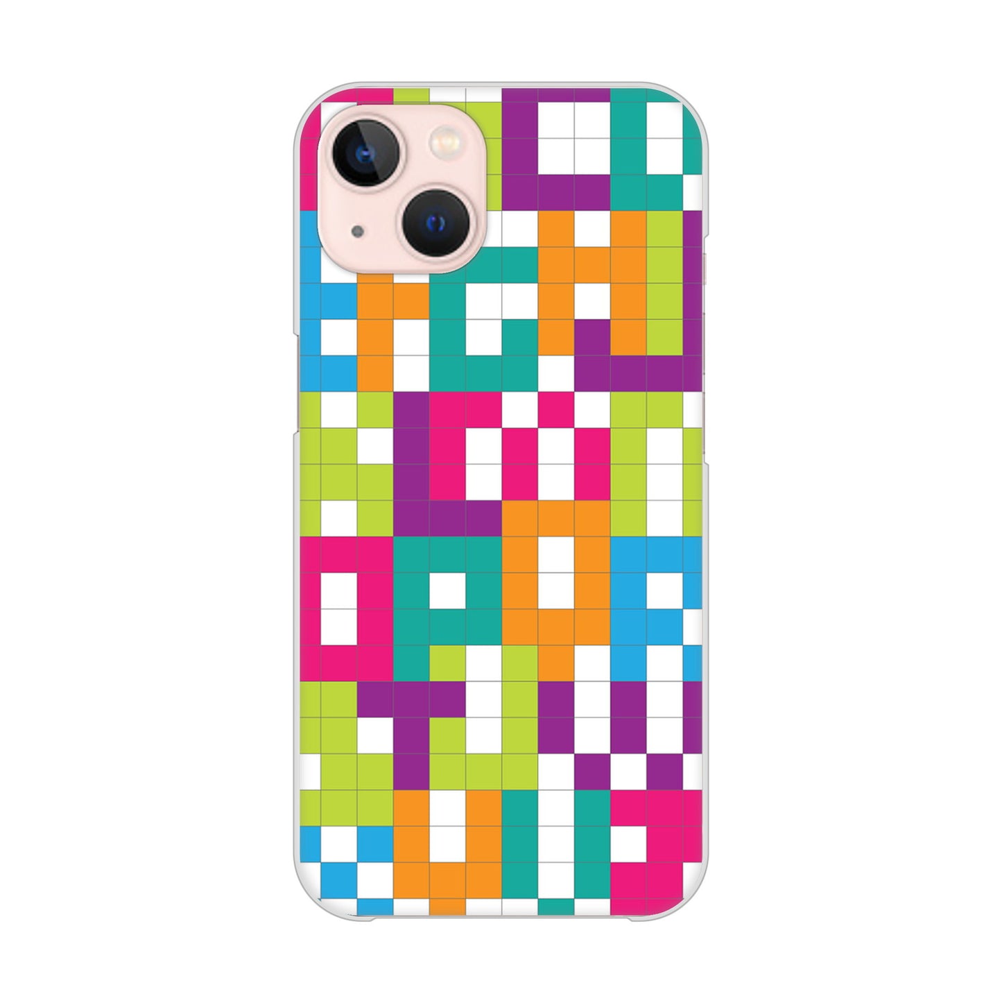 iPhone13 高画質仕上げ 背面印刷 ハードケース 【IB916 ブロックアルファベット】