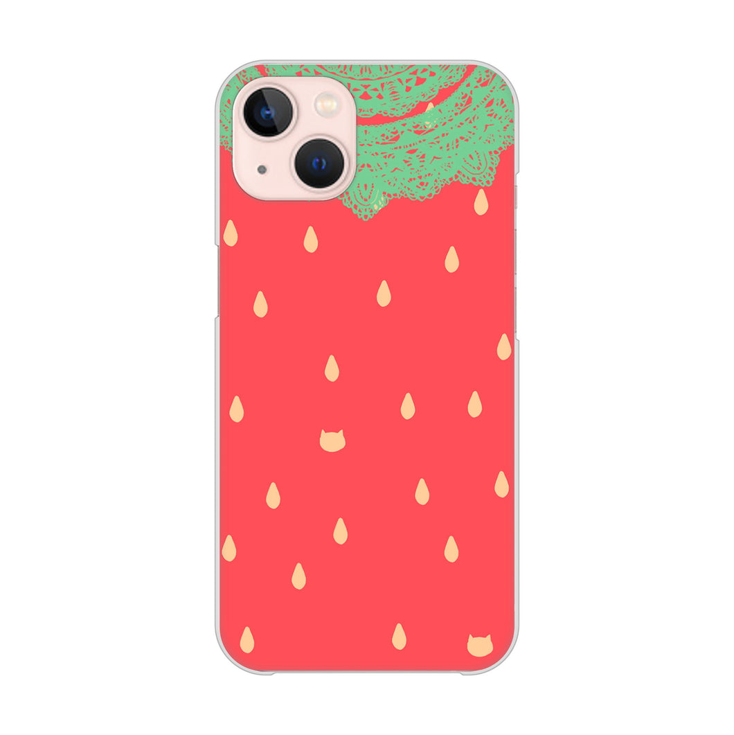 iPhone13 高画質仕上げ 背面印刷 ハードケース 【MI800 strawberry ストロベリー】