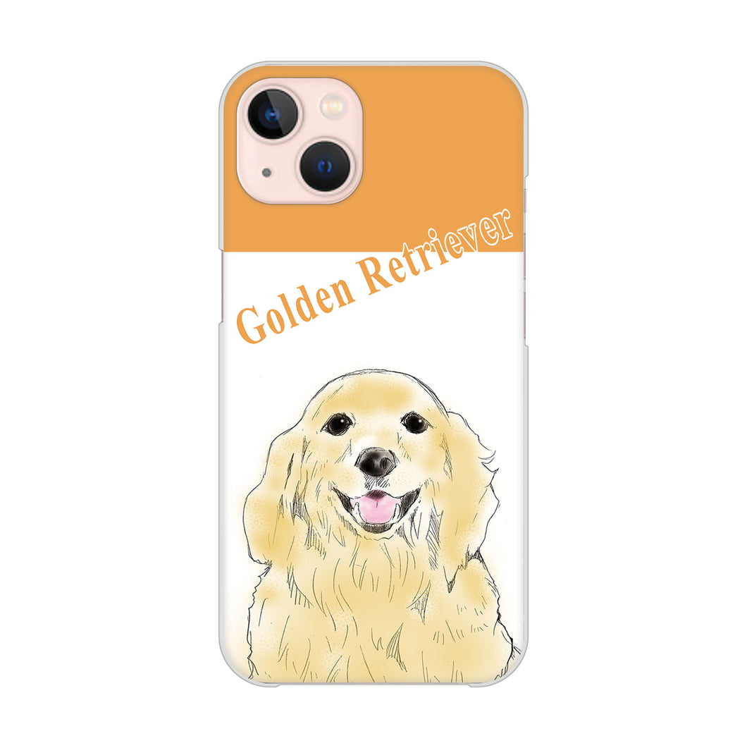 iPhone13 高画質仕上げ 背面印刷 ハードケース ゴールデンレトリバー