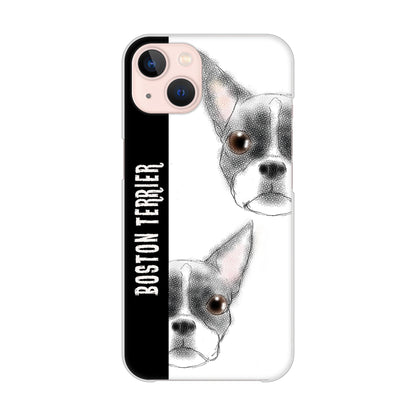 iPhone13 高画質仕上げ 背面印刷 ハードケース ボストンテリア