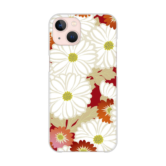 iPhone13 高画質仕上げ 背面印刷 ハードケース 和花柄