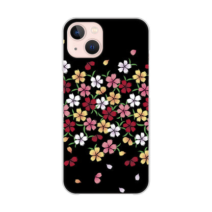 iPhone13 高画質仕上げ 背面印刷 ハードケース 和花柄