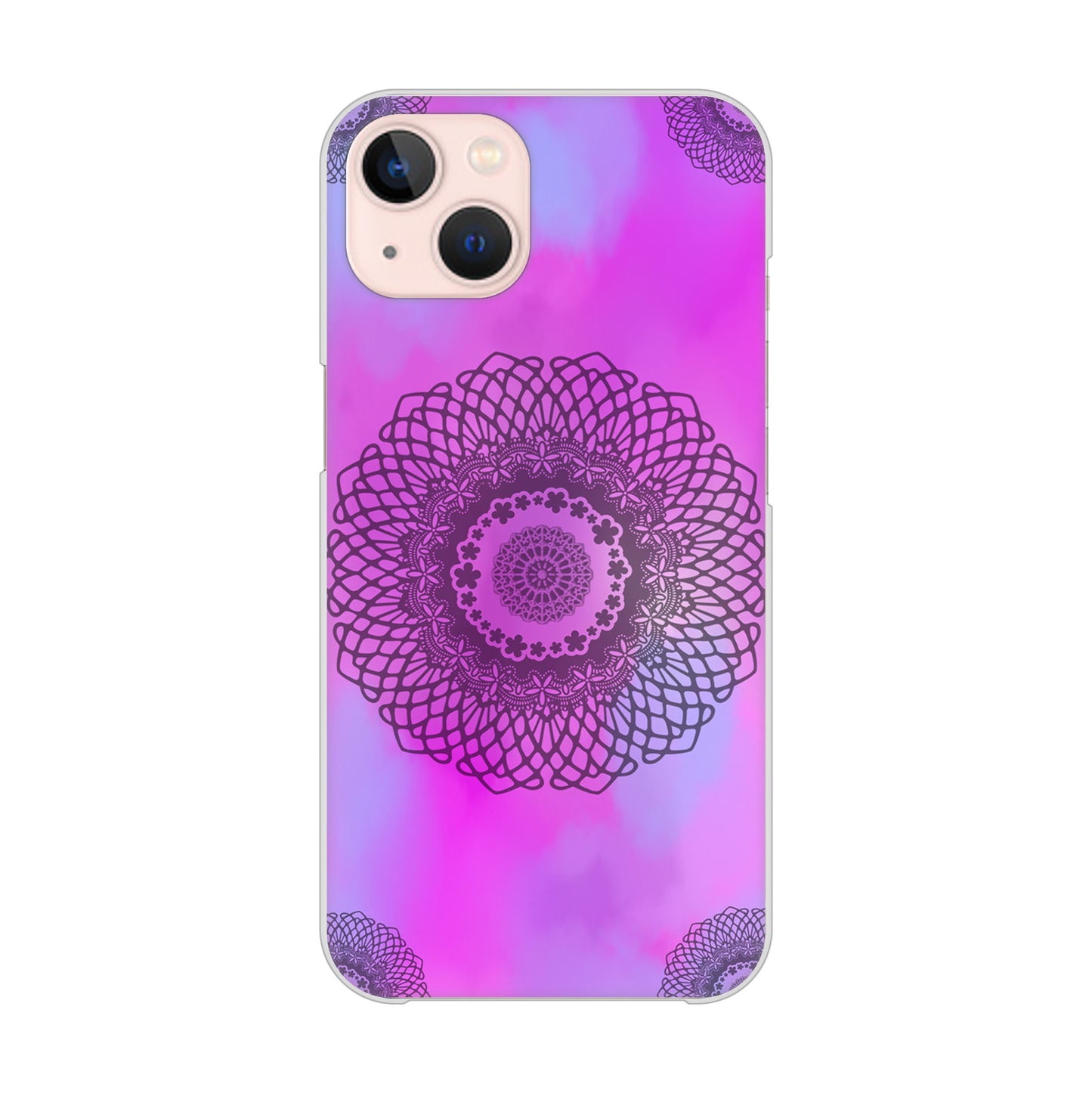 iPhone13 高画質仕上げ 背面印刷 ハードケース 【YJ344 レース】