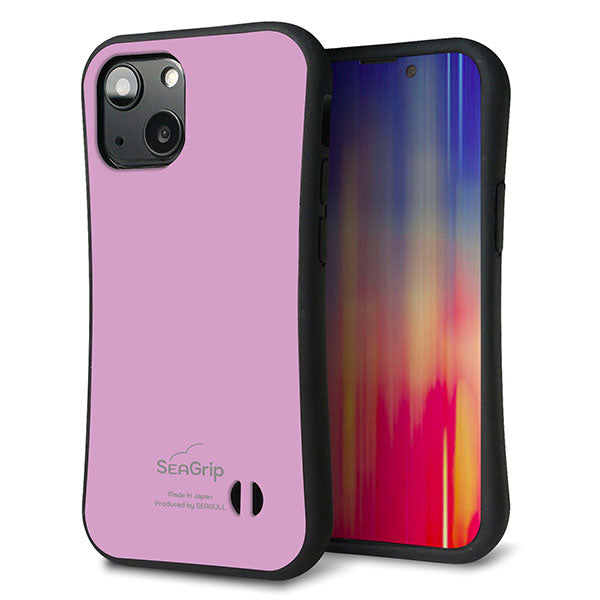 iPhone13 mini スマホケース 「SEA Grip」 グリップケース Sライン 【KM901 パステルカラー(パステルラベンダー)】 UV印刷