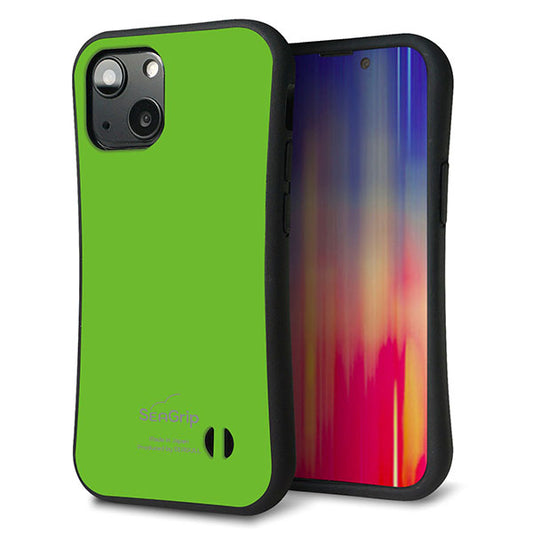 iPhone13 mini スマホケース 「SEA Grip」 グリップケース Sライン 【KM914 ポップカラー(ライム)】 UV印刷