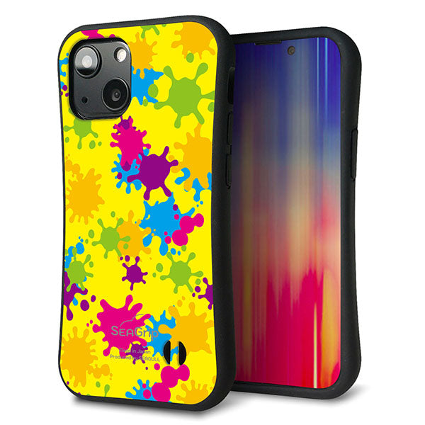 iPhone13 mini スマホケース 「SEA Grip」 グリップケース Sライン 【MA879 ペイントイエロー】 UV印刷