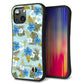 iPhone13 mini スマホケース 「SEA Grip」 グリップケース Sライン 【SC883 ハワイアンアロハレトロ ブルー】 UV印刷