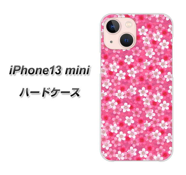 iPhone13 mini 高画質仕上げ 背面印刷 ハードケース【065 さくら】