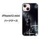 iPhone13 mini 高画質仕上げ 背面印刷 ハードケース【158 ブラックドルフィン】