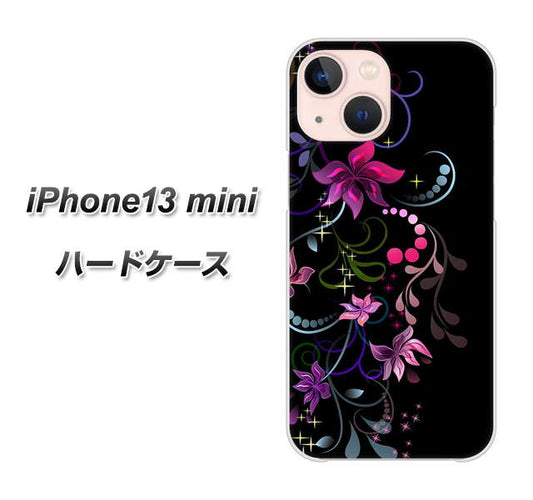 iPhone13 mini 高画質仕上げ 背面印刷 ハードケース【263 闇に浮かぶ華】