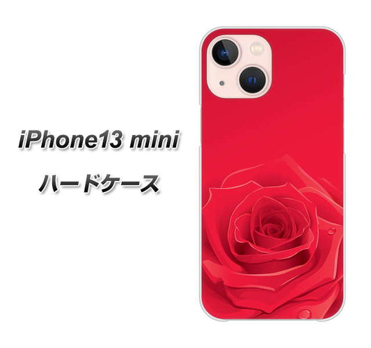 iPhone13 mini 高画質仕上げ 背面印刷 ハードケース【395 赤いバラ】