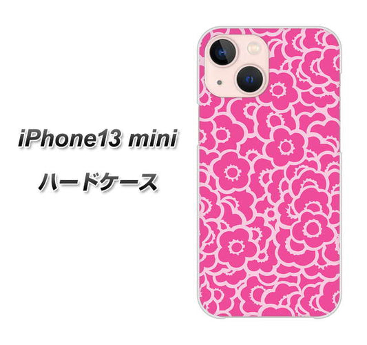 iPhone13 mini 高画質仕上げ 背面印刷 ハードケース【716 ピンクフラワー】