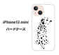 iPhone13 mini 高画質仕上げ 背面印刷 ハードケース【1038 振り向くダルメシアン（WH）】
