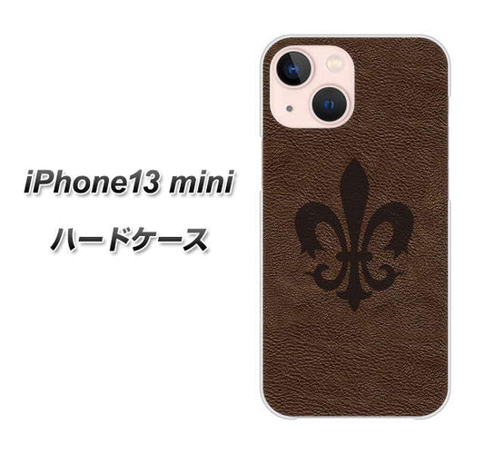 iPhone13 mini 高画質仕上げ 背面印刷 ハードケース【EK823  レザー風ユリ】