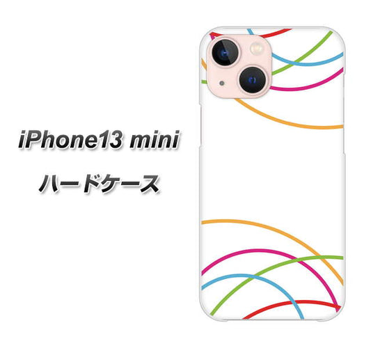 iPhone13 mini 高画質仕上げ 背面印刷 ハードケース【IB912  重なり合う曲線】