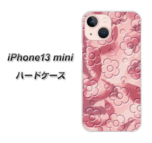 iPhone13 mini 高画質仕上げ 背面印刷 ハードケース【SC846 フラワーヴェルニ花ピンク（ローズヴェルール）】