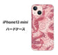 iPhone13 mini 高画質仕上げ 背面印刷 ハードケース【SC846 フラワーヴェルニ花ピンク（ローズヴェルール）】