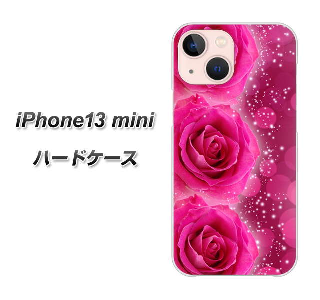 iPhone13 mini 高画質仕上げ 背面印刷 ハードケース【VA815 3連のバラ】