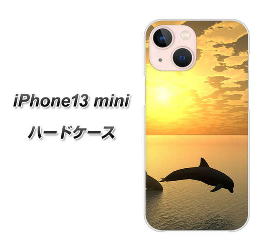 iPhone13 mini 高画質仕上げ 背面印刷 ハードケース【VA845 夕暮れのドルフィン】