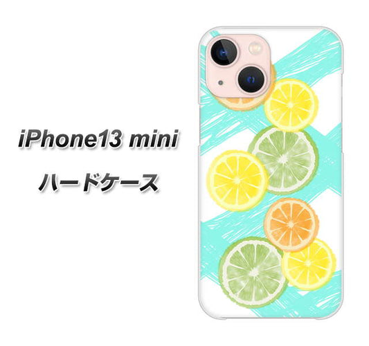 iPhone13 mini 高画質仕上げ 背面印刷 ハードケース【YJ183 オレンジライム】