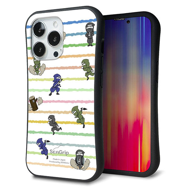 iPhone13 Pro スマホケース 「SEA Grip」 グリップケース Sライン 【HA135 ニンジャ ブンシン カクレザト 】 UV印刷