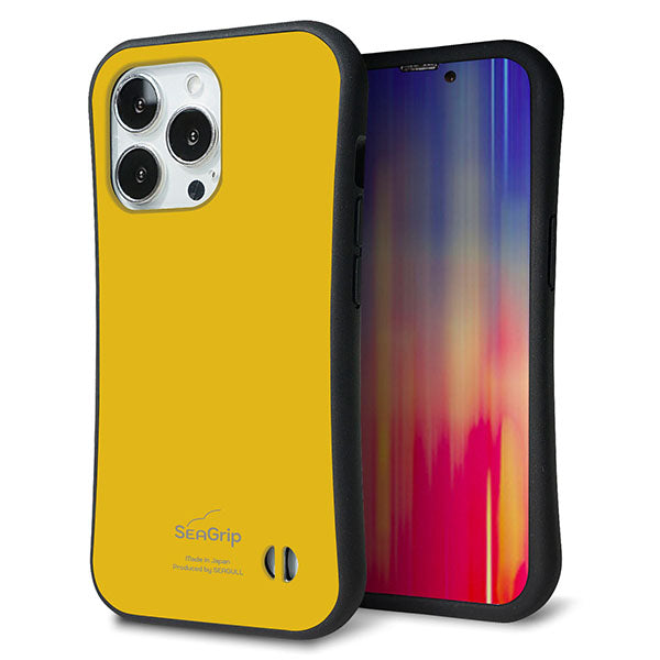iPhone13 Pro スマホケース 「SEA Grip」 グリップケース Sライン 【KM920 レトロカラー(マスタード)】 UV印刷