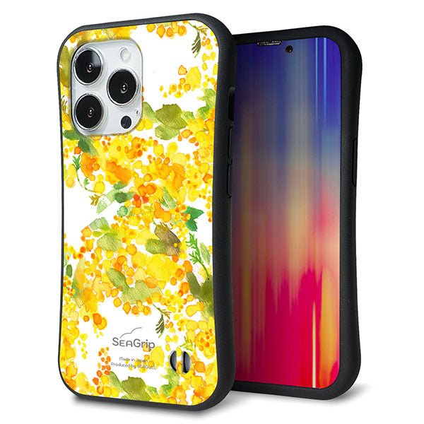 iPhone13 Pro スマホケース 「SEA Grip」 グリップケース Sライン 【MA870 ミモザ】 UV印刷