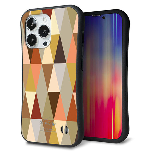 iPhone13 Pro スマホケース 「SEA Grip」 グリップケース Sライン 【MG802 マルチブラウン】 UV印刷