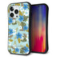 iPhone13 Pro スマホケース 「SEA Grip」 グリップケース Sライン 【SC883 ハワイアンアロハレトロ ブルー】 UV印刷