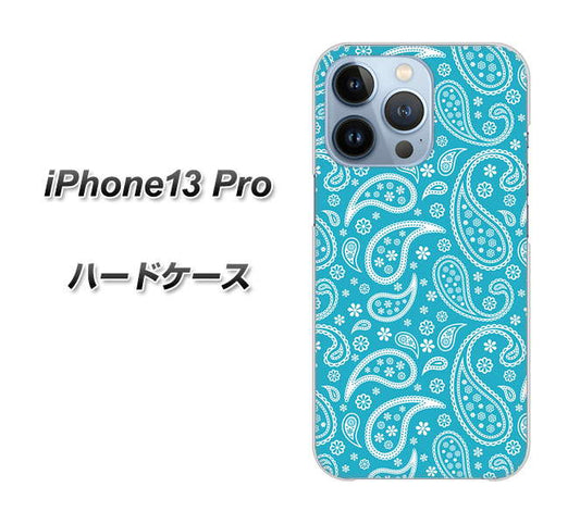 iPhone13 Pro 高画質仕上げ 背面印刷 ハードケース【766 ペイズリーブルー】