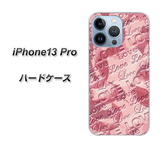 iPhone13 Pro 高画質仕上げ 背面印刷 ハードケース【SC844 フラワーヴェルニLOVE（ローズヴェルール）】