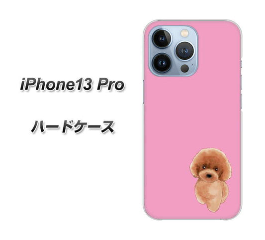 iPhone13 Pro 高画質仕上げ 背面印刷 ハードケース【YJ049 トイプードルレッド（ピンク）】