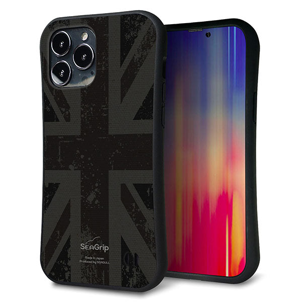 iPhone13 Pro Max スマホケース 「SEA Grip」 グリップケース Sライン 【505 ユニオンジャック-ダーク】 UV印刷
