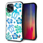 iPhone13 Pro Max スマホケース 「SEA Grip」 グリップケース Sライン 【SC880 ハワイアンアロハホヌ ブルー】 UV印刷