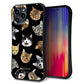 iPhone13 Pro Max スマホケース 「SEA Grip」 グリップケース Sライン 【SC933 ねこどっと ブラック】 UV印刷